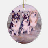 PEMBROKE WELSH CORGI-ORNAMENT KERAMISCH ORNAMENT (Links)
