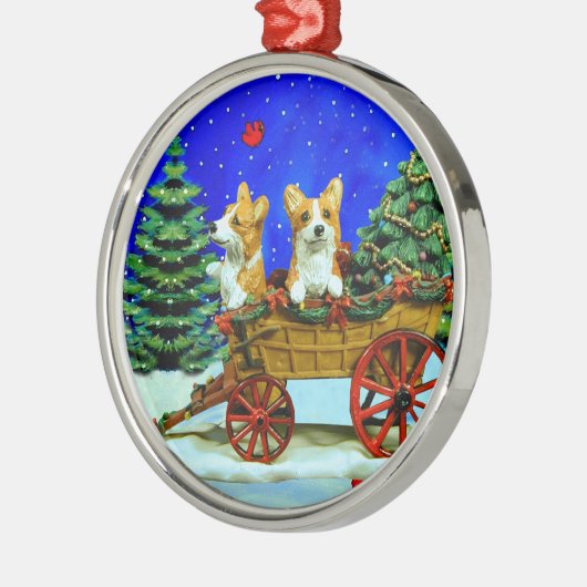 Pembroke Welsh Corgi Ornament Round Premium (Links)