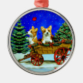 Pembroke Welsh Corgi Ornament Round Premium (Voorkant)