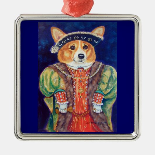 Pembroke Welsh Corgi Ornament Square Premium (Voorkant)