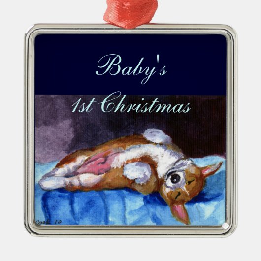 Pembroke Welsh Corgi Ornament Square Premium (Voorkant)