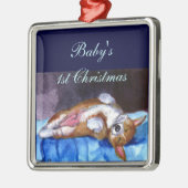 Pembroke Welsh Corgi Ornament Square Premium (Links)