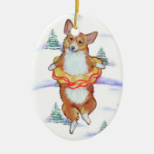 Pembroke Welsh Corgi Oval Ornament (Voorkant)