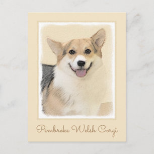Pembroke Welsh Corgi Painting - Original Dog Art Briefkaart
