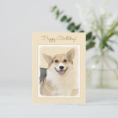 Pembroke Welsh Corgi Painting - Original Dog Art Briefkaart (Staand voorkant)