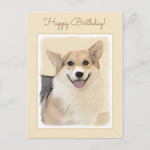 Pembroke Welsh Corgi Painting - Original Dog Art Briefkaart
