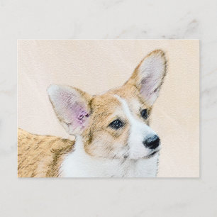 Pembroke Welsh Corgi Painting - Original Dog Art Briefkaart