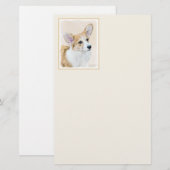 Pembroke Welsh Corgi Painting - Original Dog Art Briefpapier (Voorkant / Achterkant)