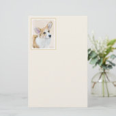 Pembroke Welsh Corgi Painting - Original Dog Art Briefpapier (Staand voorkant)
