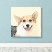 Pembroke Welsh Corgi Painting - Original Dog Art Canvas Afdruk (Insitu (Houten vloer))