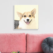 Pembroke Welsh Corgi Painting - Original Dog Art Canvas Afdruk (Insitu (Woonkamer))