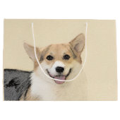 Pembroke Welsh Corgi Painting - Original Dog Art Groot Cadeauzakje (Achterkant)