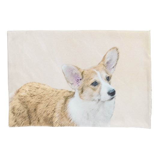 Pembroke Welsh Corgi Painting - Original Dog Art Kussensloop (Voorkant)