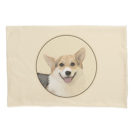 Pembroke Welsh Corgi Painting - Original Dog Art Kussensloop (Voorkant)