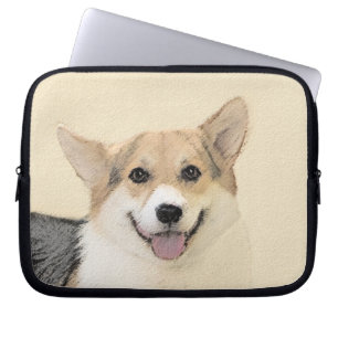 Pembroke Welsh Corgi Painting - Original Dog Art Laptop Sleeve