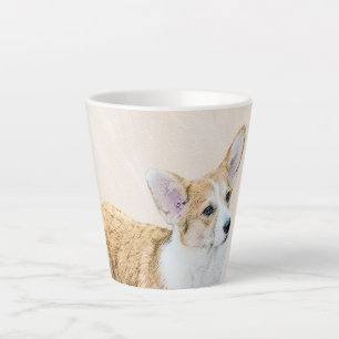 Pembroke Welsh Corgi Painting - Original Dog Art Latte Mok