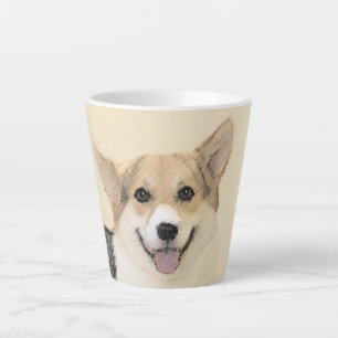Pembroke Welsh Corgi Painting - Original Dog Art Latte Mok