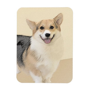 Pembroke Welsh Corgi Painting - Original Dog Art Magneet
