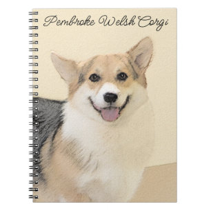 Pembroke Welsh Corgi Painting - Original Dog Art Notitieboek