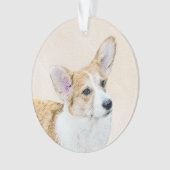 Pembroke Welsh Corgi Painting - Original Dog Art Ornament (voorkant)