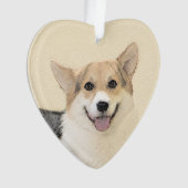 Pembroke Welsh Corgi Painting - Original Dog Art Ornament (voorkant)