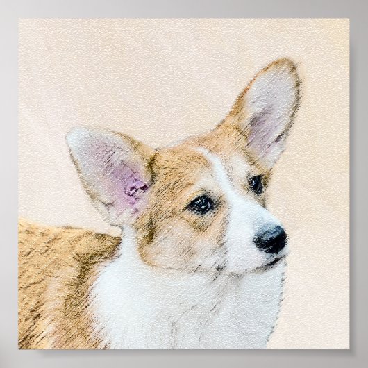 Pembroke Welsh Corgi Painting - Original Dog Art Poster (Voorkant)