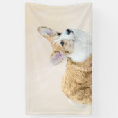 Pembroke Welsh Corgi Painting - Original Dog Art Spandoek (Verticaal)