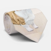 Pembroke Welsh Corgi Painting - Original Dog Art Stropdas (Opgerold)