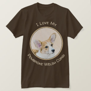 Pembroke Welsh Corgi Painting - Original Dog Art T-shirt