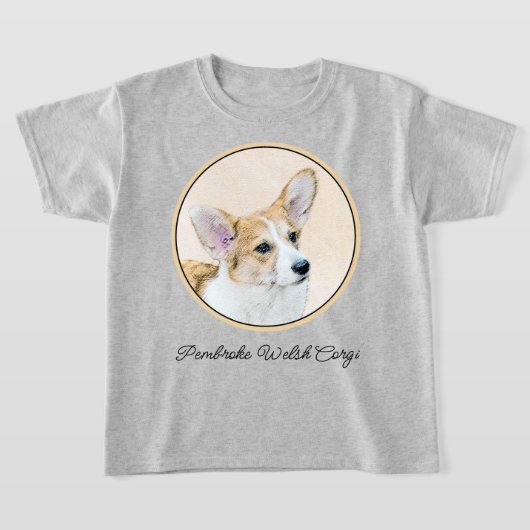 Pembroke Welsh Corgi Painting - Original Dog Art T-shirt (Laagn)