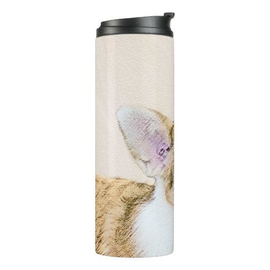 Pembroke Welsh Corgi Painting - Original Dog Art Thermosbeker (Gedraaid links)