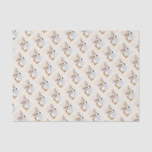 Pembroke Welsh Corgi Painting - Original Dog Art Tissuepapier (Voorkant)