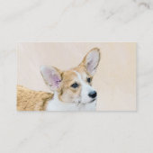Pembroke Welsh Corgi Painting - Original Dog Art Visitekaartje (Achterkant)