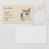 Pembroke Welsh Corgi Painting - Original Dog Art Visitekaartje (Voorkant / Achterkant)