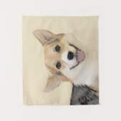 Pembroke Welsh Corgi Painting - Original Dog Art Wandkleed (Voorkant)