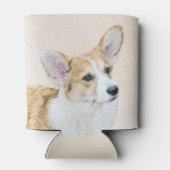 Pembroke Welsh Corgi Painting - Originele Dog Art Blikjeskoeler (Achterkant)