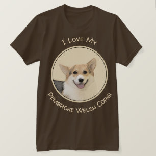 Pembroke Welsh Corgi Painting - Originele Dog Art T-shirt