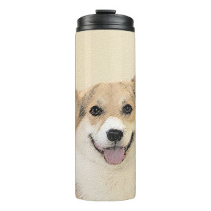 Pembroke Welsh Corgi Painting - Originele Dog Art Thermosbeker
