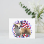Pembroke Welsh Corgi Patriot Briefkaart (Staand voorkant)