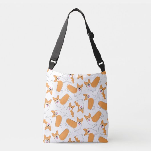 Pembroke Welsh Corgi Pattern Crossbody Tas (Voorkant)