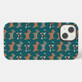 Pembroke Welsh Corgi Pattern iPhone Hoesje (Achterkant horizontaal)