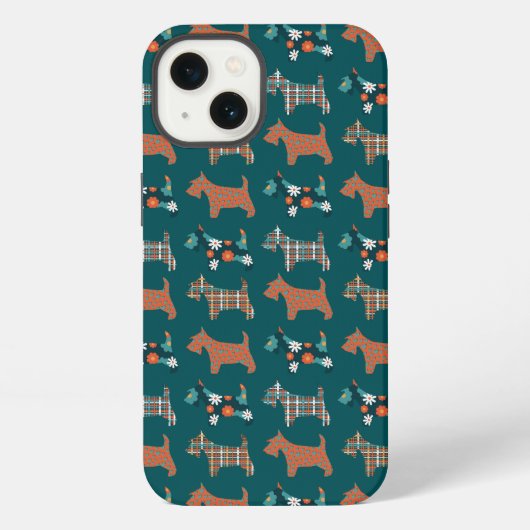 Pembroke Welsh Corgi Pattern iPhone Hoesje (Achterkant)