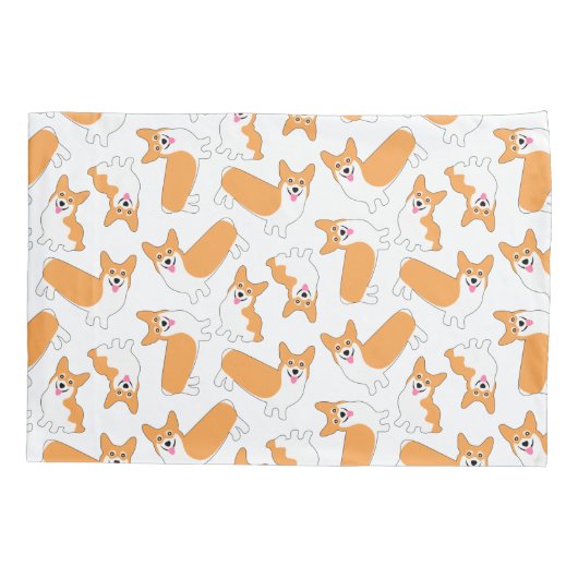 Pembroke Welsh Corgi Pattern Kussensloop (Achterkant)