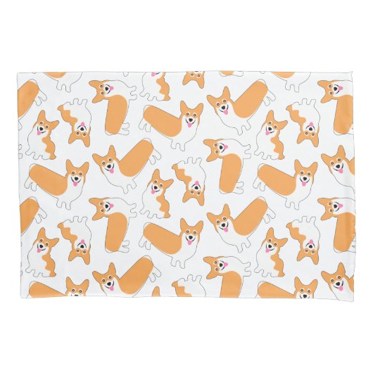 Pembroke Welsh Corgi Pattern Kussensloop (Voorkant)
