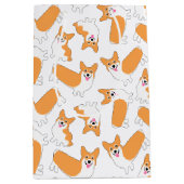 Pembroke Welsh Corgi Pattern Medium Cadeauzakje (Voorkant)