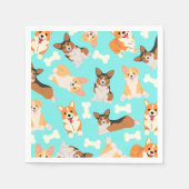 Pembroke Welsh Corgi Pattern Servet (Voorkant)