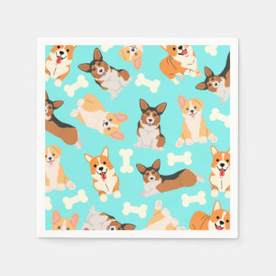 Pembroke Welsh Corgi Pattern Servet