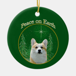 Pembroke Welsh Corgi Peace Keramisch Ornament