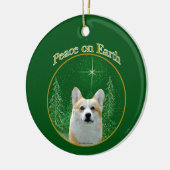 Pembroke Welsh Corgi Peace Keramisch Ornament (Links)