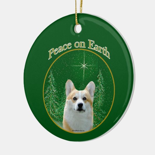 Pembroke Welsh Corgi Peace Keramisch Ornament (Links)